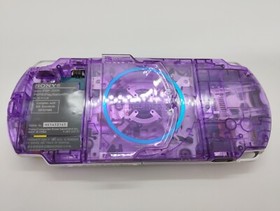 Sony PSP-3000 Playstation Portable Console Clear Purple Shell Custom [w/+40Game]