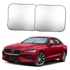 2 Piece Foldable Car Windshield Sun Shade, UV  Heat Protection Medium