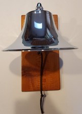 Hanging Chrome Plated Brass Nautical Ship Tavern 8 Cast Polished Mounted Bell
