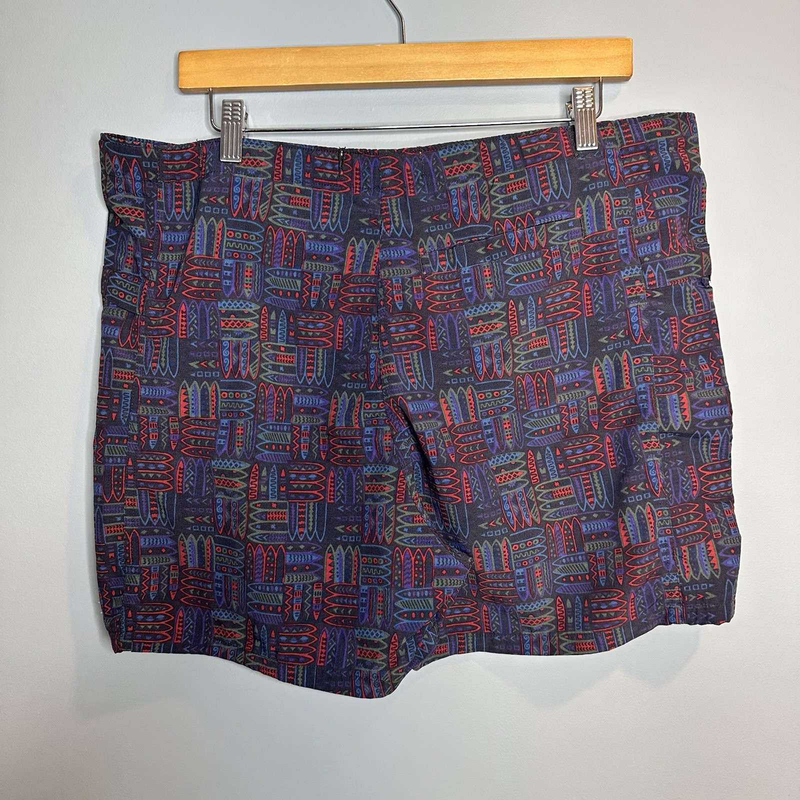 Vintage 90s Patagonia River Baggies Shorts Mens Medium Belted Wave Logo Tribal image 5