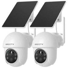 ARCCTV Solar 3MP Security Camera 2.4/5Ghz Wifi 360° PTZ Wireless 2Pack