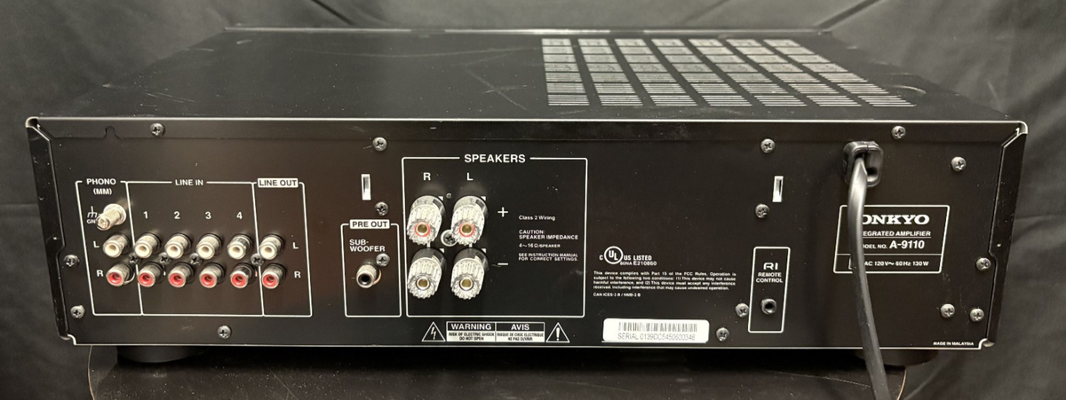 ONKYO A9110 Integrated Stereo Amplifie - Black for sale online | eBay