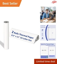 Multipurpose 2 Roll Thermal Printer Paper - Perfect for Labels & Invoices