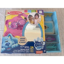 Melissa Doug Blue's Clues Play Set Kids Blue New Wooden Time for Glasses