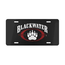 Blackwater Security Car Front License Plate Tag Vanity Style Auto Metal Aluminum