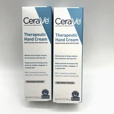 CeraVe Therapeutic Hand Cream Hyaluronic Acid Non Greasy 3 oz 2 Pack