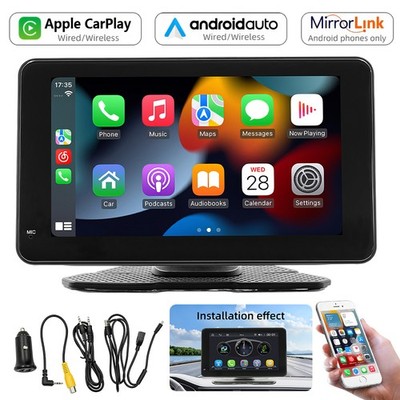 7'' Autoradio 1Din Apple Carplay/Android Auto Navi Touchscreen USB Bluetooth FM