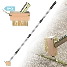 GADFlSH Manual Crevice Weeding Tool, Crack Weeder with 2 Weed Brush Heads, Cr...