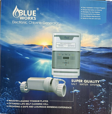 #ad BLUE WORKS Electronic Chlorine Generator BLSC30 B W Salt Water System New $550.00