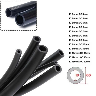 Unterdruckschlauch ID 2-20mm Unterdruck Schlauch Silikon Schwarz Vakuumschlauch