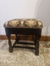 Wood Bros Old charm foot stool with storge upholstered top