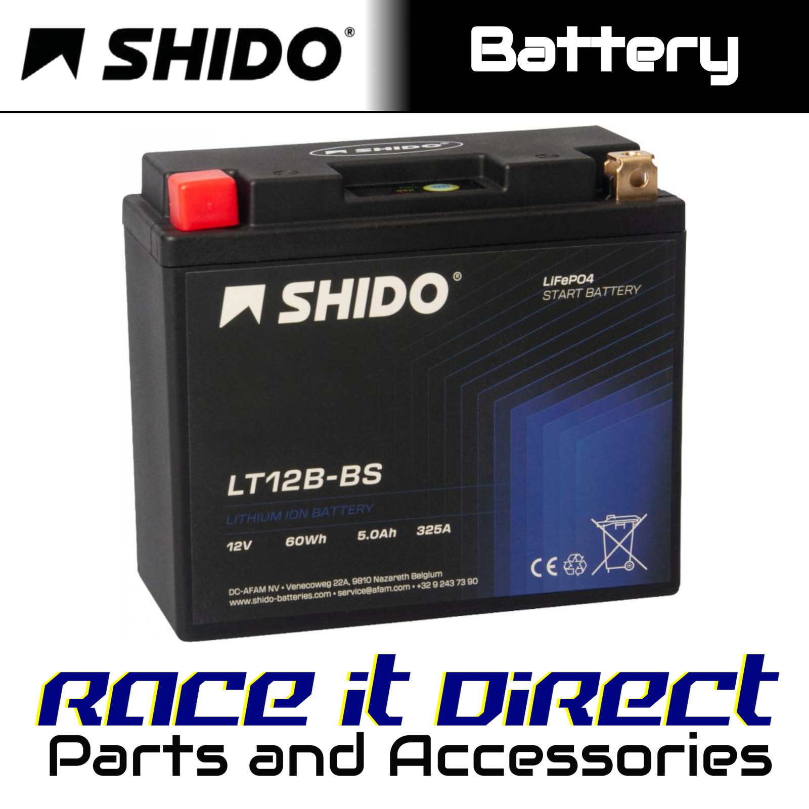 Battery for DUCATI 800 Scrambler Nightshift 2021 SHIDO