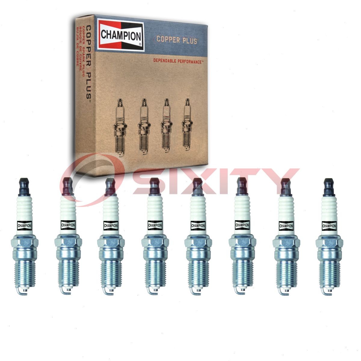 8 pc Champion Copper Plus Spark Plugs for 2016-2017 Chevrolet LCF 3500 6.0L rh