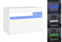 Tv-Schrank Mit LED Leuchten Weiß 60X35X40 Cm Lowboard