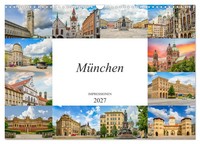MüNchen Impressionen (Wandkalender 2027 Din A3 Quer), Calvendo Monatskalender