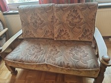 Couchgarnitur mit Couchtisch Eiche "Castle Furniture" bequem und kaum benutzt