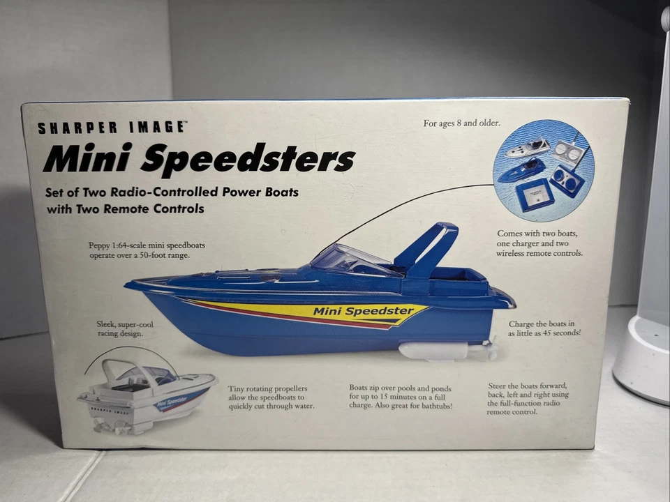 New Sharper Image Mini 1:64 Scale Speedsters Radio Control Power Boats Wireless - Image 4 of 4