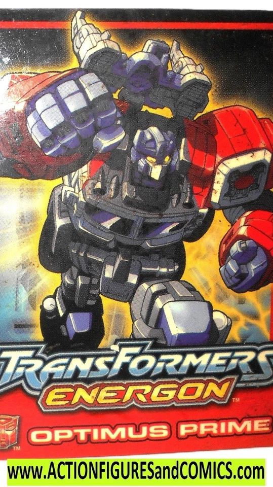 TRANSFORMERS Energon OPTIMUS PRIME Trading Card 2003 complete tech spec leader - Image 2 of 3