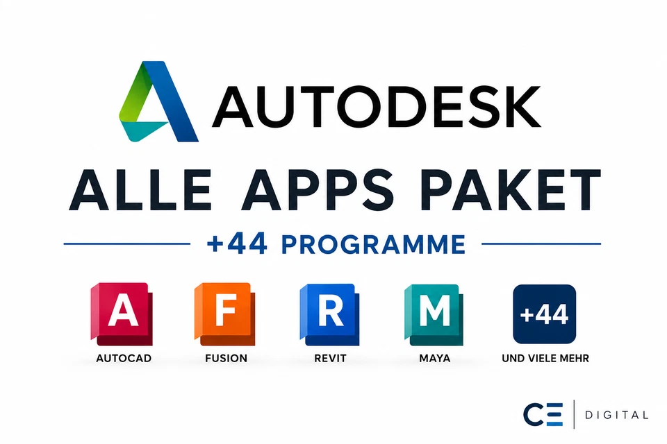 Autodesk Collection 2026 | AutoCAD Revit Fusion Maya | 44+ Programme | 1 Jahr - Bild 1 von 1