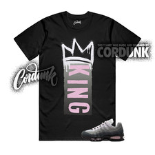 Air Max 95 Pink Foam OG Big Bubble White Black Silver T Shirt Match K1