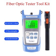 FTTH Fiber Optic Tester Tool Kit Optical Power Meter -70dBm 3dBm SC/FC/ST