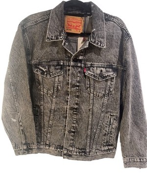 Levi Relaxed-Fit Trucker Jacket BLACK DX, CHOOSE SIZE- Large, X