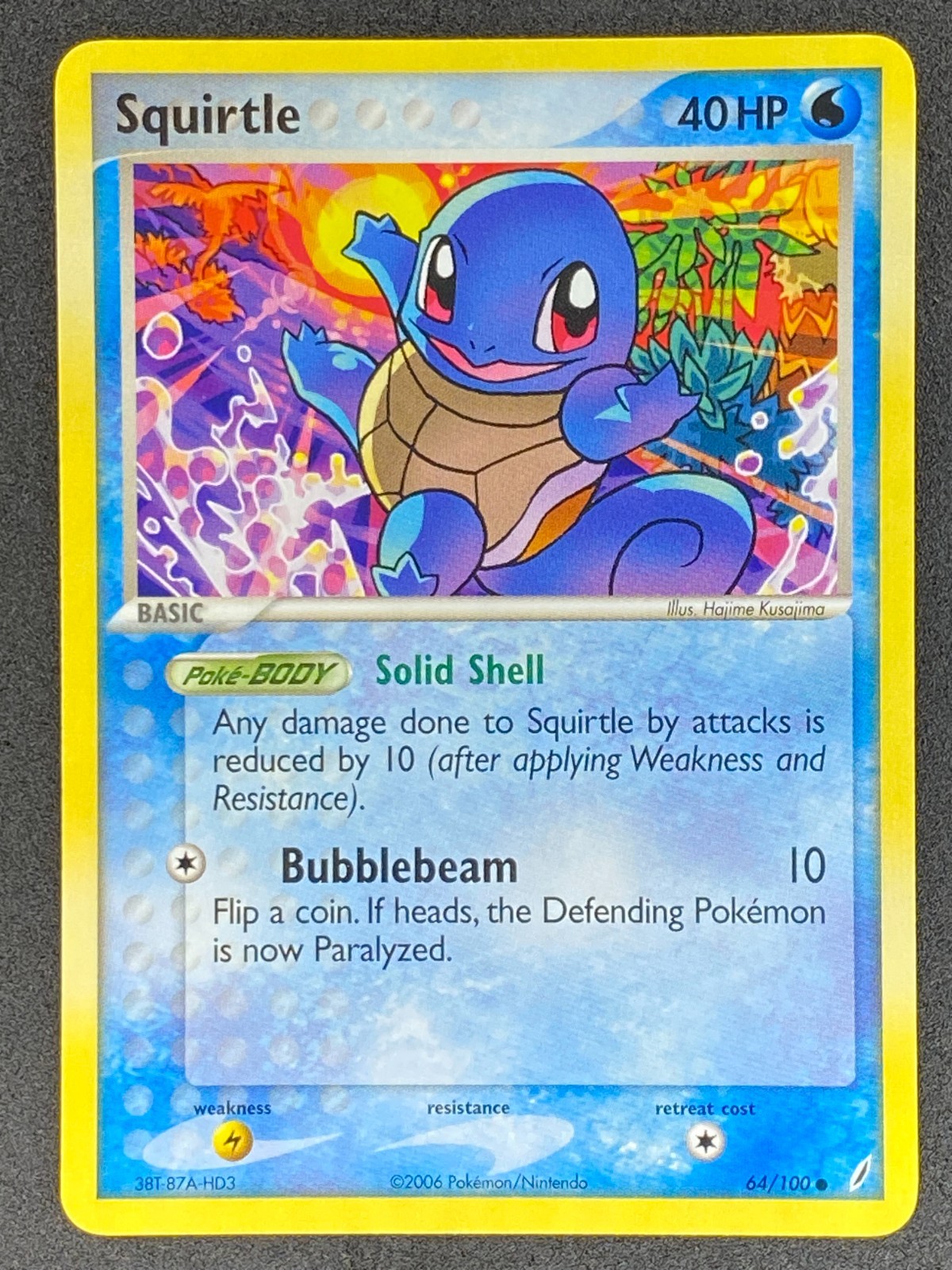 Pokémon Squirtle 64/100 EX Crystal Guardians NM