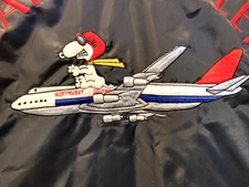 1960's Northwest Orient Airlines Crew Garment Bag Snoopy Stewardess Patch Rare