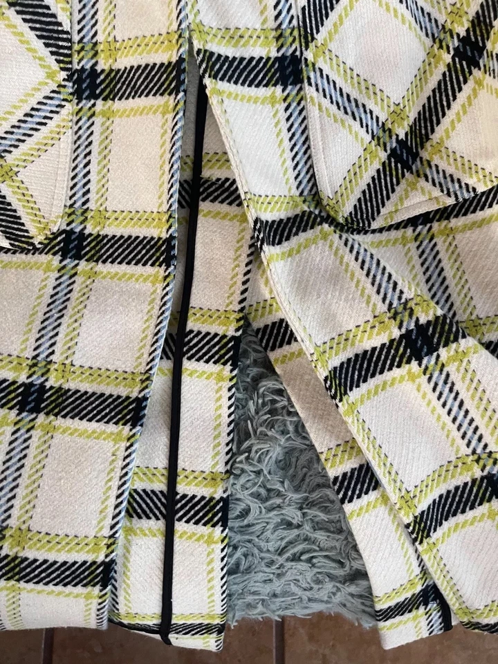 halogen west side check coat single button closure - Image 3 of 4