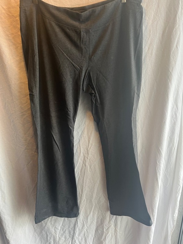 D&Co Active Denim and Company Plus Size 1X Gray Pull-on Sweat Pants