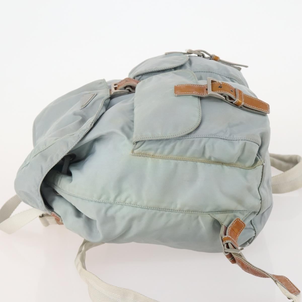 PRADA Backpack Nylon Light Blue Silver Auth bs34101 | eBay display picture 2
