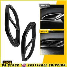 Black Exhaust Muffler End Tailpipe Tip Covers For Mercedes GLC GLE GLS 2020-2025
