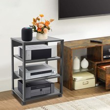 Supporto per componenti multimediali audio video TV a 4 ripiani apparecchiature AV armadio stereo