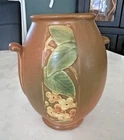 VINTAGE ART DECO WELLER BROWN VELVA ART POTTERY VASE 6" 1928-1933