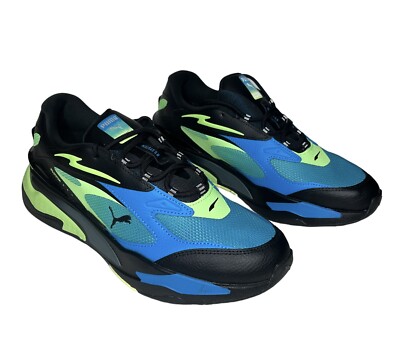 Puma RS-Fast LS Black Ocean Dive 385707-01 Men 11 Sneaker Blue Mesh Running Shoe Size 10 - Puma RS-Fast LS Black Ocean Dive for sale online  main image 2