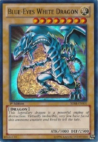 Yugioh PSA 6 EX-MT Blue-Eyes White Dragon SDBE-EN001 Ultra Rare