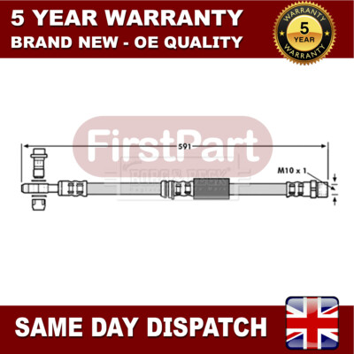Fits Golf Caddy Touran Scirocco A3 Octavia Yeti Leon FirstPart Front Brake Hose