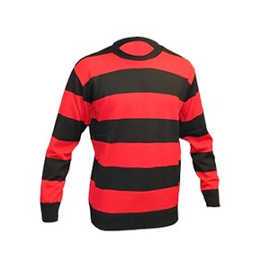 boys red and black striped shirt
