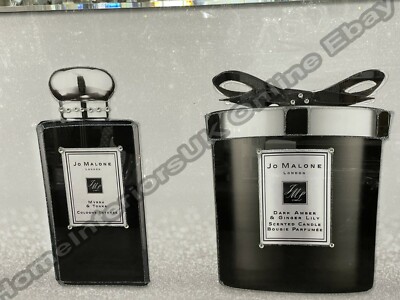 Black Jo scented candles cologne, liquid art mirror frame