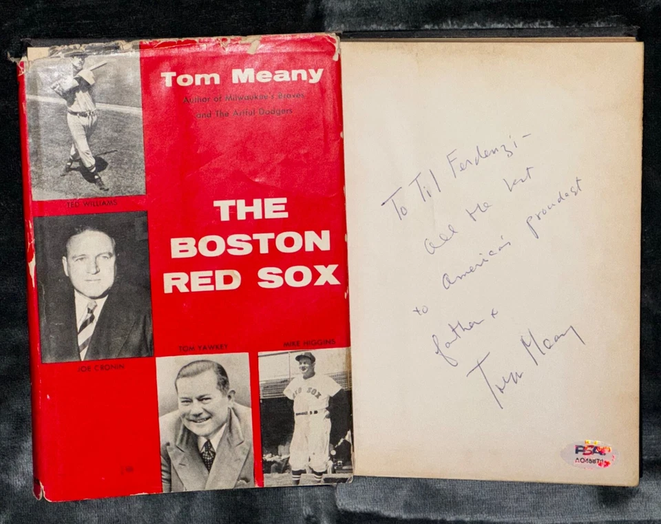 Tom Meany "The Boston Red Sox HOF" Signed Autographed Book HC/DJ PSA Rare Auto - Image 3 of 4