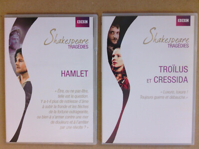 LOT 2 DVD / TRAGÉDIES SHAKESPEARE / HAMLET + TROÏLUS ET CRESSIDA / COMME NEUFS