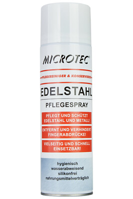 Microtec Edelstahlpflege | 500ml | Pflegespray und Reiniger | wasserabweisend