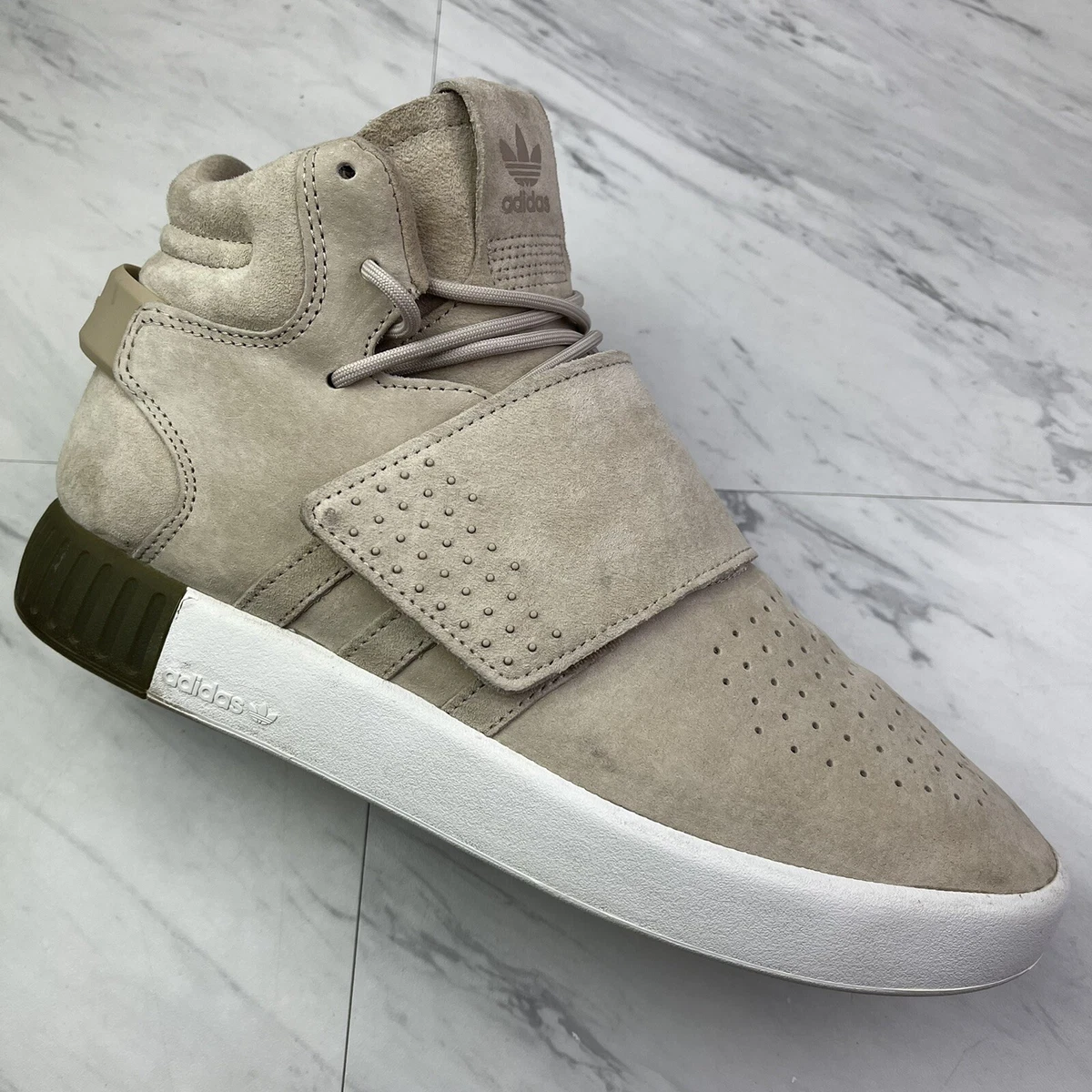 Adidas Originals Tubular Invader Strap Womens Size 8 Beige Shoes B39366