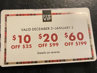 dsw 10 off 25