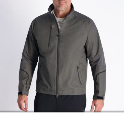 New Zero Restriction Power Torque Full Zip Waterproof Jacket CHARCOAL MELANGE