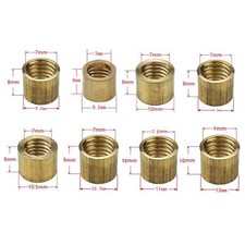 10pcs Pool Cue Tips Snooker Cue Tips Small Hole Easy to Apply Copper Snooker Cue