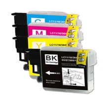 4P Printer Ink Set fits Brother LC61 MFC-295CN MFC-490CW MFC-495CW MFC-5490CN