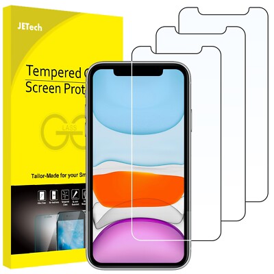 JETech Screen Protector for iPhone 11 and iPhone XR, 6.1-Inch, 3-Pack