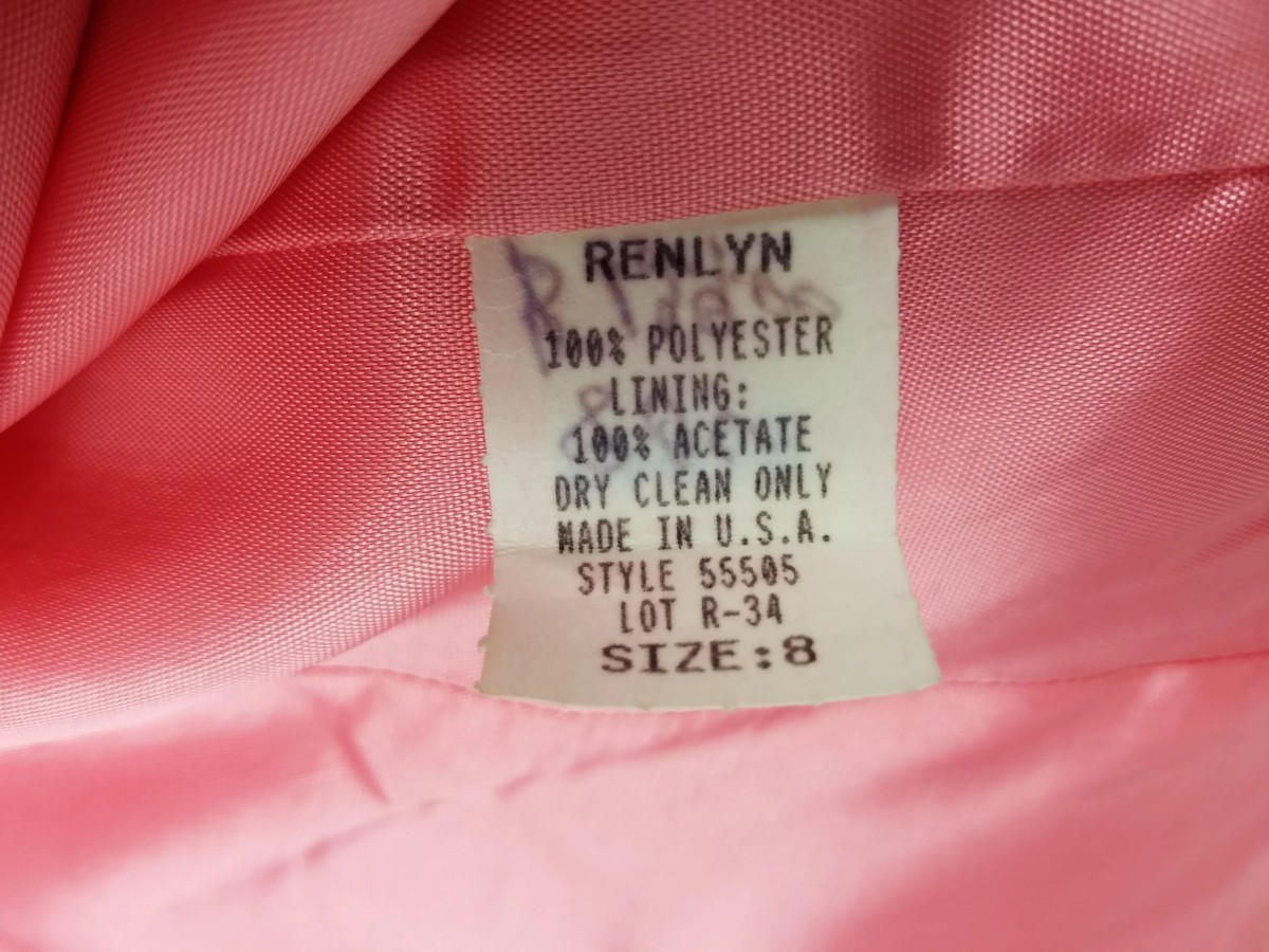 usa様 RENLYN NY Womens VTG Blazer Jacket Size 8 Pink Coral Bamboo Hook