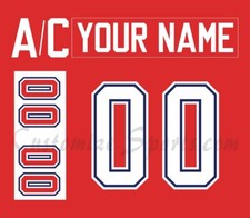 IIHF Team Canada Customized Number Kit For 1984-1986 Red Hockey Uniform
